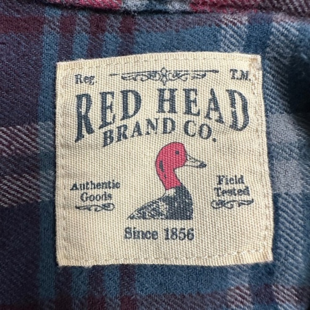 RedHead‎ Brand Co Plaid Button Down Shirt Men Size L Flannel Long Sleeve Outdoor - Picture 6 of 10
